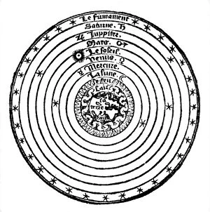 Claudius Of Ptolemaeus Collection: Geocentric or Earth-centred system of the universe, 1528