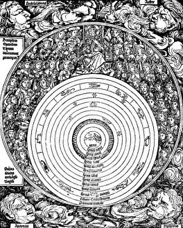 Claudius Of Ptolemaeus Collection: Geocentric universe, 1493
