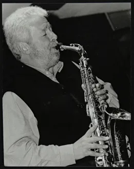 Alto Saxophonist Collection: Geoff Simkins playing alto saxophone at The Fairway, Welwyn Garden City, Hertfordshire, 2002
