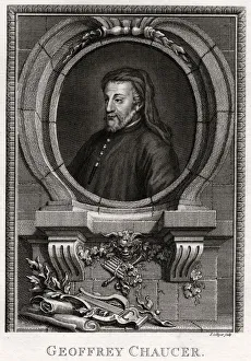 J Collyer Gallery: Geoffrey Chaucer, 1774. Artist: J Collyer