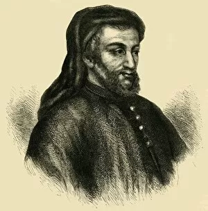 Canterbury Tales Collection: Geoffrey Chaucer, (c1878). Creator: Unknown