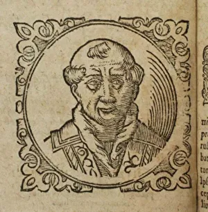 Geoffrey of Monmouth (From: Prophetia Anglicana, Merlini Ambrosii Britanni), 1603. Artist: Anonymous