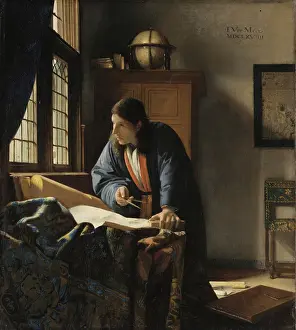 Enlightenment Prints: The Geographer, 1669. Creator: Jan Vermeer