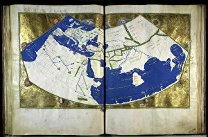 Claudius Ptolemy Gallery: Geographia by Ptolemy, ca 1454. Artist: Anonymous master