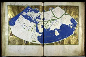 World Map Prints: Geographia by Ptolemy, ca 1454. Artist: Anonymous master