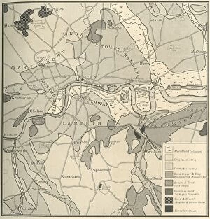 Geological Map of the Site of London, 1908