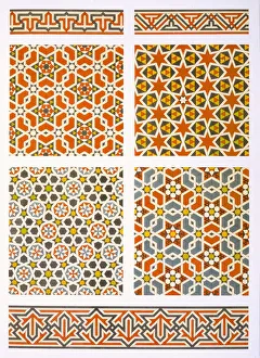 Geometric Design Prints: Geometric mural decoration from 15th or 16th century