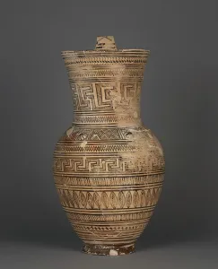 Athenian Prints: Geometric Oinochoe, 725-700 BC. Creator: Unknown