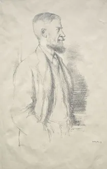 1872 1945 Prints: George Bernard Shaw, 1897. Creator: William Rothenstein (British, 1872-1945)