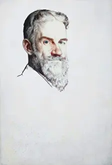 Aberdeen Art Gallery Museums Prints: George Bernard Shaw, 1907. Creator: William Strang