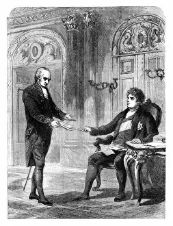 Foreign Secretary Collection: George Canning (1770-1827) receiving his appointment to become Prime Minster, 1827 (c1895)