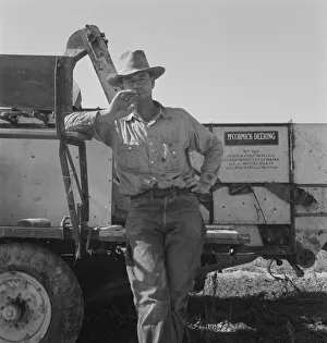 Machine Collection: George Cleaver who is trying to develop 177 acres of raw land, Malheur County, Oregon, 1939