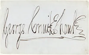 Cruikshank George Prints: George Cruikshank (decorative signature). Creator: George Cruikshank