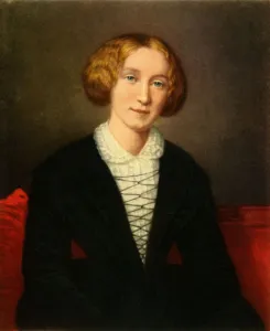 Cross Prints: George Eliot, c1850, (1942). Creator: Francois d Albert Durade