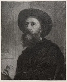 George Frederick Watts, 1887. Creator: Gustav Kruell (American, 1843-1907)