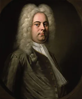 Georg Friedrich Handel Prints: George Frideric Handel, German composer, 1726-1728. Artist: Balthasar Denner