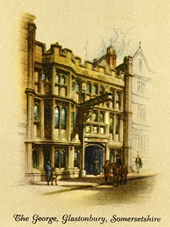 Stonework Prints: The George, Glastonbury, Somersetshire, Sussex, 1936. Creator: Unknown