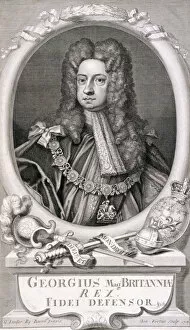Gottfried Kneller Collection: George I, King of Great Britain, 1718. Artist: George Vertue