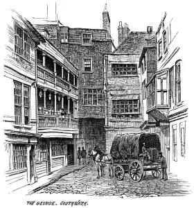Waggon Prints: The George Inn, Southwark, London, 1887