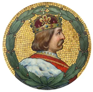 Tempera And Oil On Canvas Prints: George of Podebrady, 1900. Artist: Liebscher, Adolf (1857-1919)