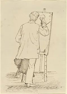 Sketching Prints: George Reynolds, 1859. Creator: John Quincy Adams Ward