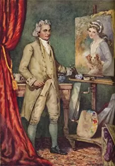 Emma Hamilton Collection: George Romney - At Work On A Picture Of His Favourite Model, c1925. Artist: Charles Dudley Tennant