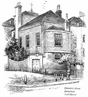 George Romneys house, Hampstead, London, 1912. Artist: Frederick Adcock