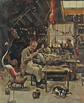Aberdeen Art Gallery Museums Prints: George Sim in his Workshop, Aberdeen, 1890. Creator: Rodolphe Christen