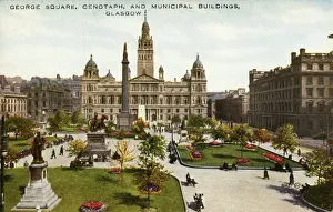 Sir Walter Collection: George Square, Cenotaph, and Municipal Buildings, Glasgow, late 19th-early 20th century