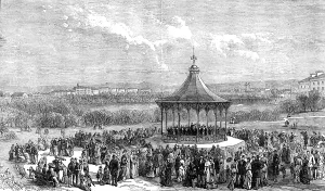 Centenary Prints: The George Stephenson Centenary at Newcastle-On-Tyne: view in the Leazes Park
