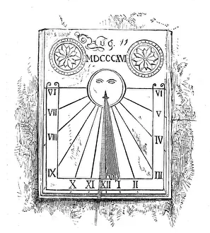 George Stephenson, Father of Railways: dial over the door of Stephenson's cottage... 1881