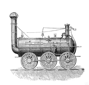 Stephenson George Prints: George Stephenson, Father of Railways: the Royal George, 1881. Creator: Unknown
