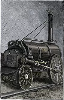 George Stephensons locomotive Rocket, 1829 (1892)