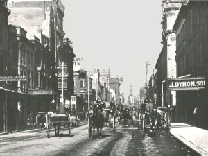 George Street Prints: George Street, Sydney, Australia, 1895. Creator: York & Son