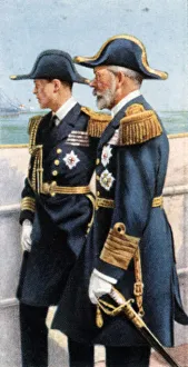George V and the Prince of Wales reviewing the Fleet, July 26th, 1924, (c1935)