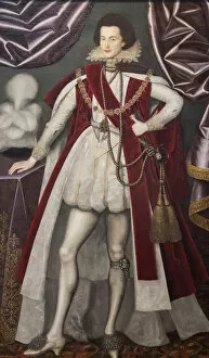 Buckingham Gallery: George Villiers, 1st Duke of Buckingham (1592-1628), ca 1616. Artist: Larkin, William (1580s-1619)