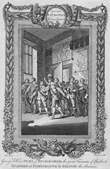 Buckingham Gallery: George Villiers, Duke of Buckingham, the great Favourite of Charles I, stabbed, c1787
