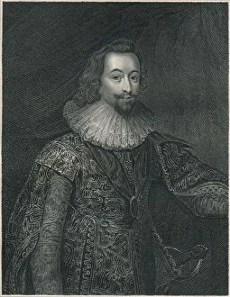 Cornelius Jonson Van Gallery: George Villiers, Duke of Buckingham, 1620s, (early-mid 19th century). Creator: John Cochran