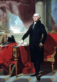 Chairman Gallery: George Washington (1732-99), 1796. Artist: Gilbert Stuart