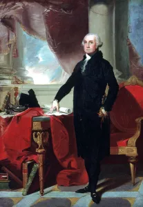 Attitude Collection: George Washington (1732-99), 1796. Artist: Gilbert Stuart