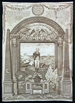 Cotton Plain Weave Prints: George Washington at the Altar of Liberty (Handkerchief)