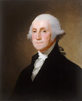 C Gilbert Stuart Prints: George Washington, c. 1821. Creator: Gilbert Stuart