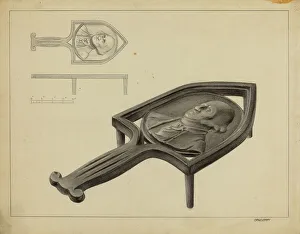 Flat Iron Prints: George Washington Flat Iron Stand, c. 1936. Creator: Milton Grubstein