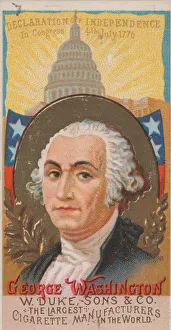 Declaration Prints: George Washington, from the series Great Americans (N76) for Duke brand cigarettes, 1888