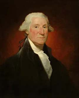 C Gilbert Stuart Prints: George Washington (Vaughan portrait), 1795. Creator: Gilbert Stuart