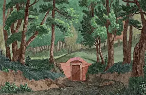 Virginia Prints: George Washington's tomb, Mount Vernon