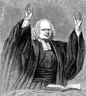 George Whitefield preaching, c1760 (c1850)