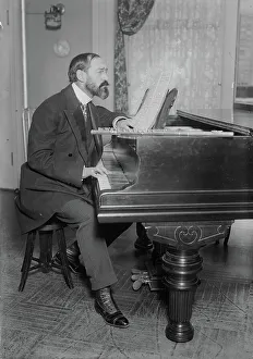 Flute Player Prints: Georges Barrere [at piano], between c1915 and c1920. Creator: Bain News Service