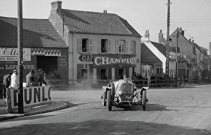 Bend Prints: Georges Irat of Ernest Andre competing at the Boulogne Motor Week, France, 1928. Artist