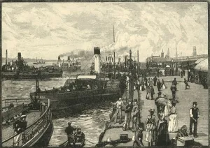 Passenger Ship Gallery: Georges Landing-Stage, 1898. Creator: Unknown